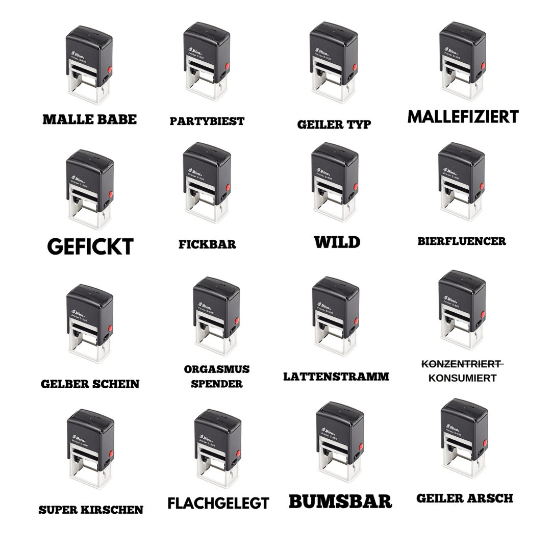 Sauf & Malle - Körperstempel - 100 % Flirt - Garantie - TwentyFourParty