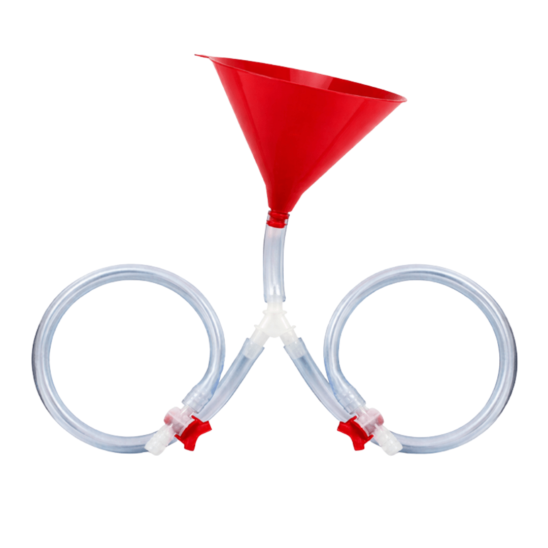 Sauftrichter mit 2 Schläuchen und Absperrhahn - TwentyFourParty