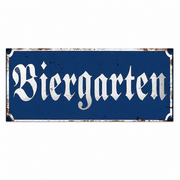 Schild Biergarten - TwentyFourParty