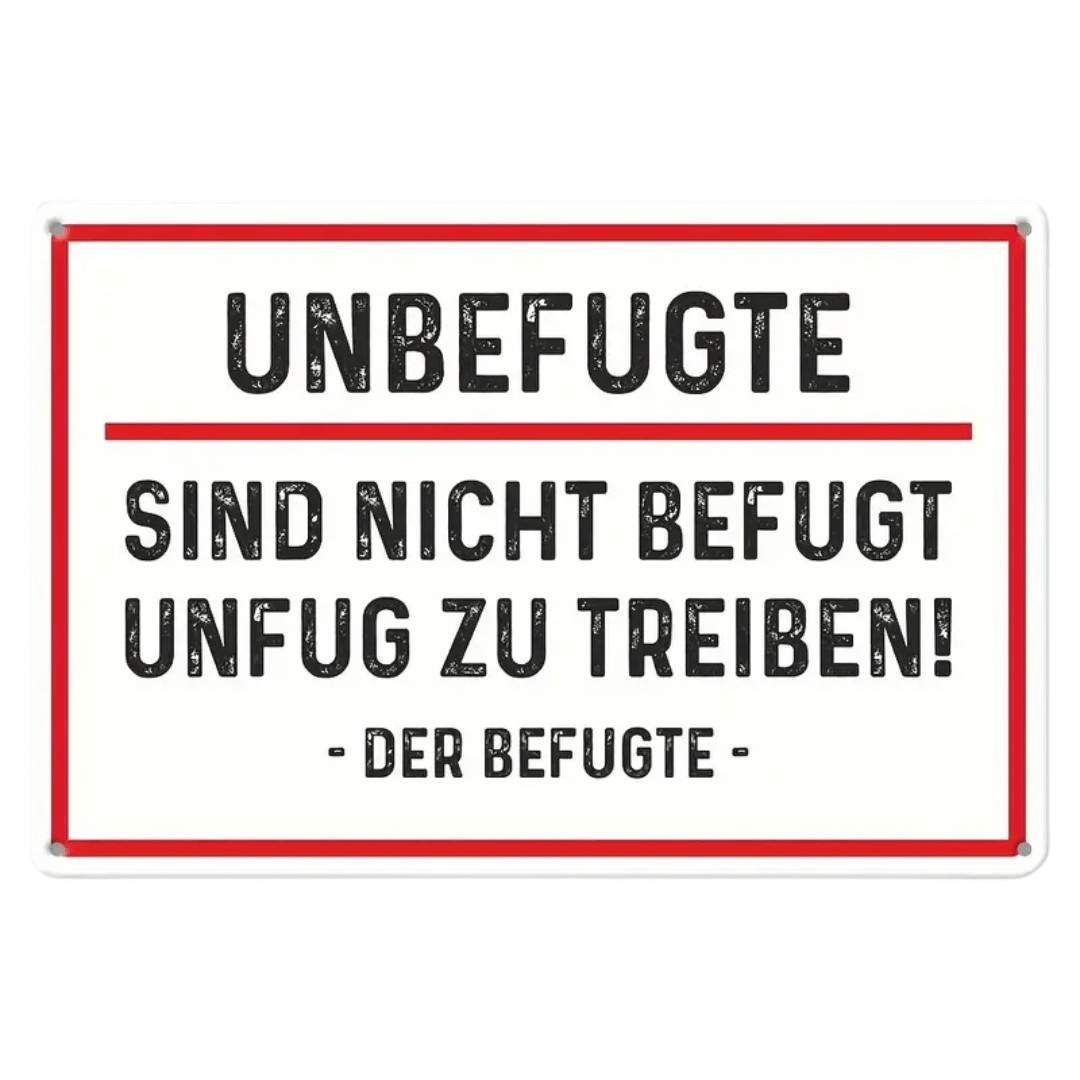 Schild Der Befugte - TwentyFourParty