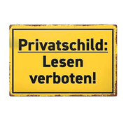 Schild Privatschild - TwentyFourParty