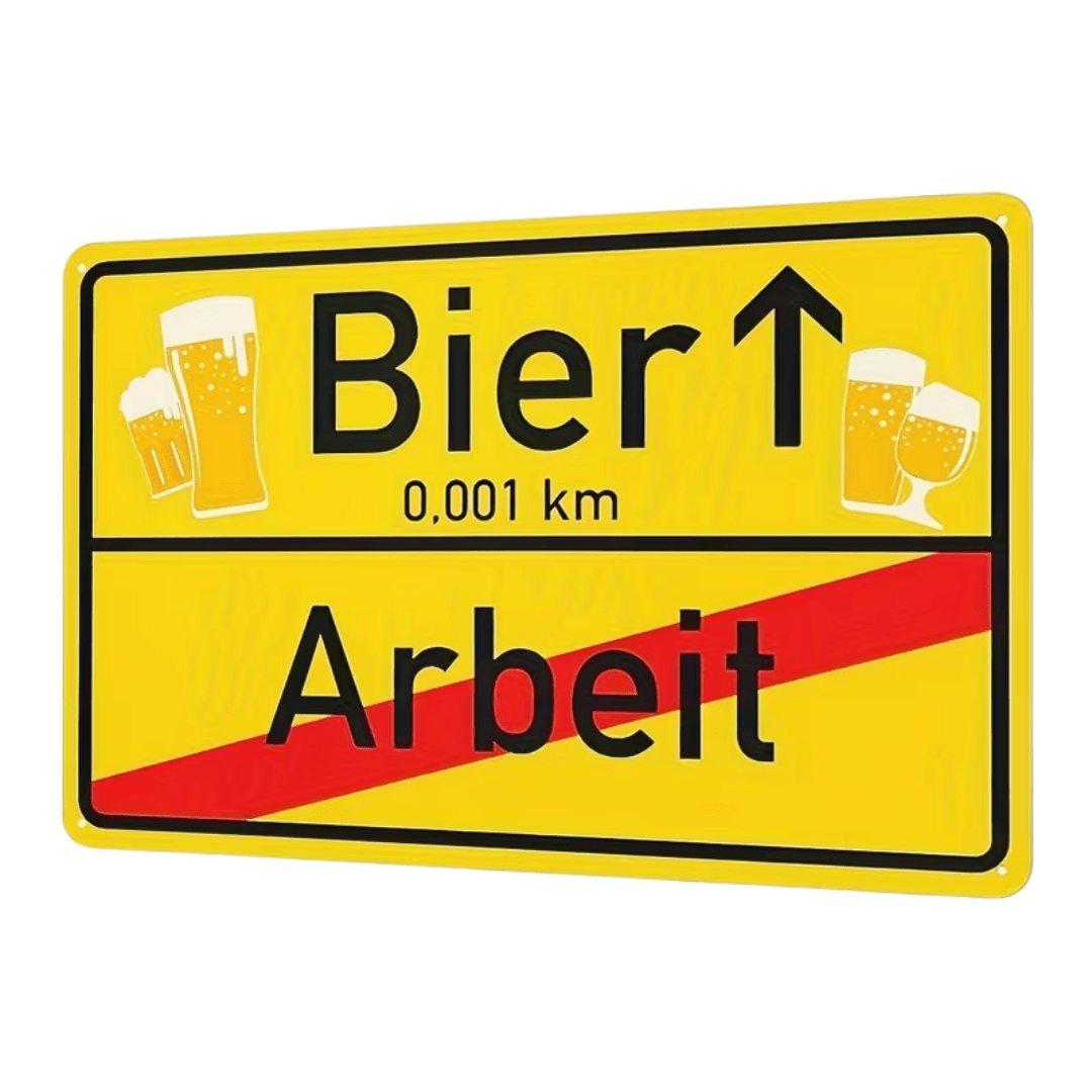 Schild Richtung Bier - TwentyFourParty