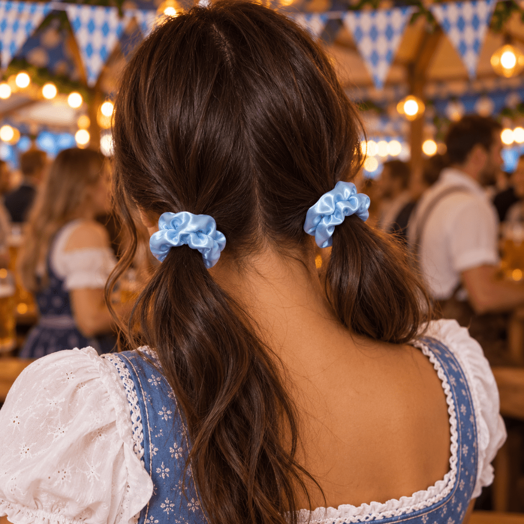 Scrunchie Haargummi Hellblau 2 Stück - TwentyFourParty