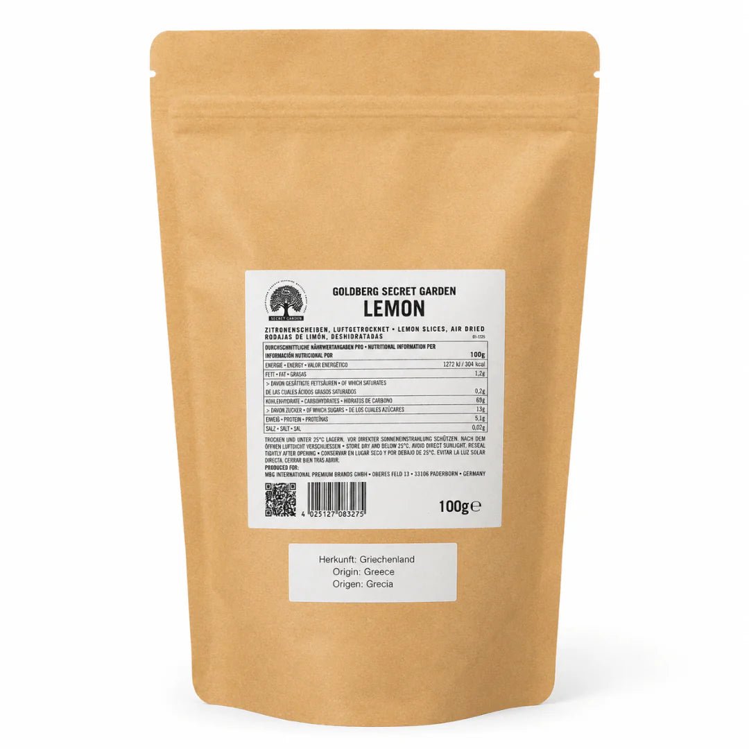 Secret Garden Lemon 100 g – Luftgetrocknete Zitronenscheiben - TwentyFourParty