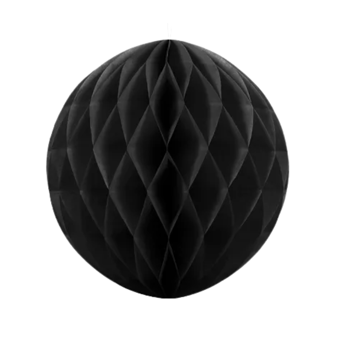 Seidenpapierkugel Schwarz 30cm - TwentyFourParty
