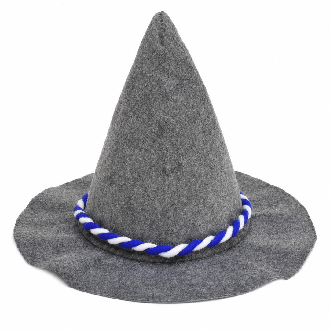 Seppelhut Grau mit Blau Weißer Kordel - TwentyFourParty