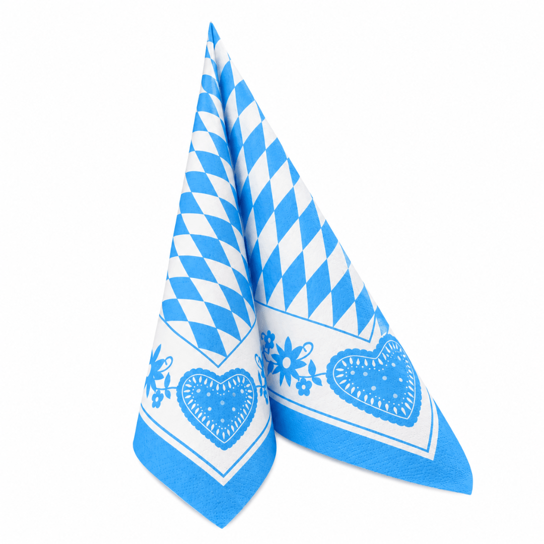 Servietten Bayrisches Rautenmuster 50 Stück - TwentyFourParty