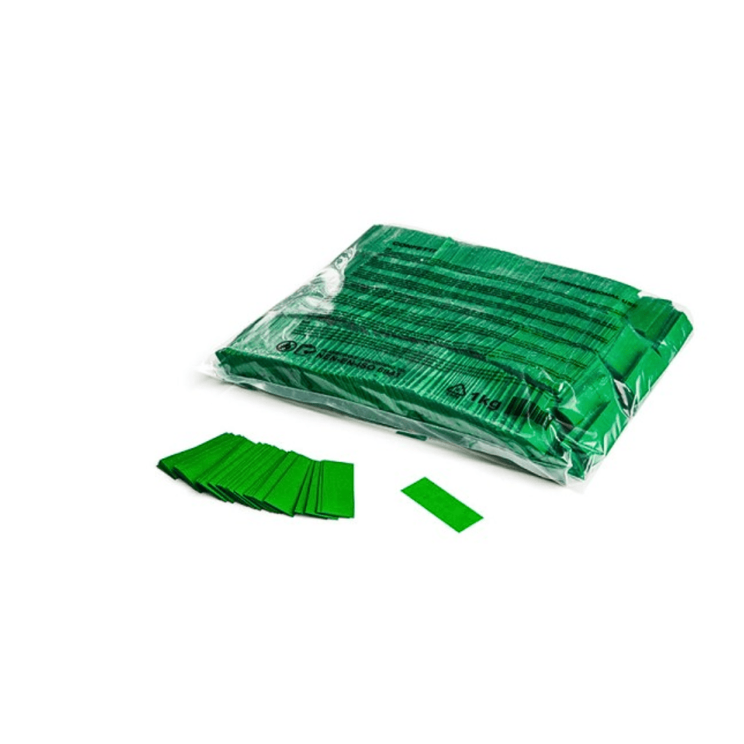 Slowfall Konfetti Rechteckig 55x17 mm - Papier Dunkelgrün - 1 Kg - TwentyFourParty