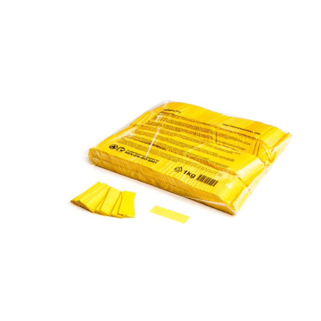 Slowfall Konfetti Rechteckig 55x17 mm - Papier Gelb - 1 Kg - TwentyFourParty