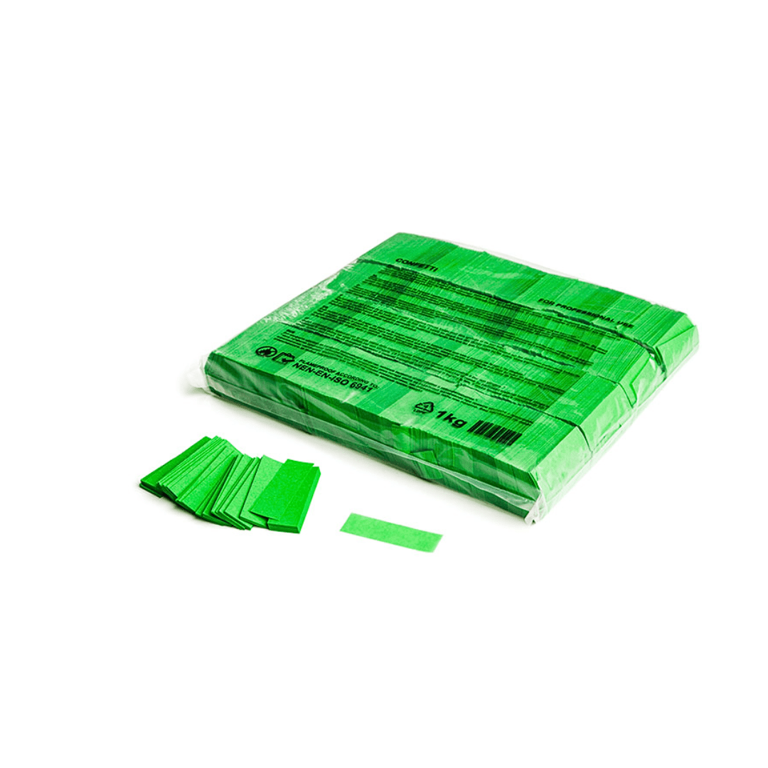 Slowfall Konfetti Rechteckig 55x17 mm - Papier Hellgrün - 1 Kg - TwentyFourParty