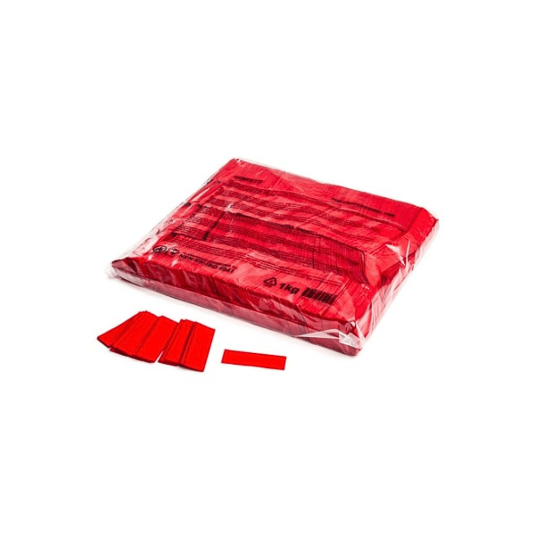 Slowfall Konfetti Rechteckig 55x17 mm - Papier Rot - 1 Kg - TwentyFourParty