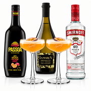 Smirnoff Pornstar Martini Set mit Passoã, Prosecco & 2 Gläsern - TwentyFourParty