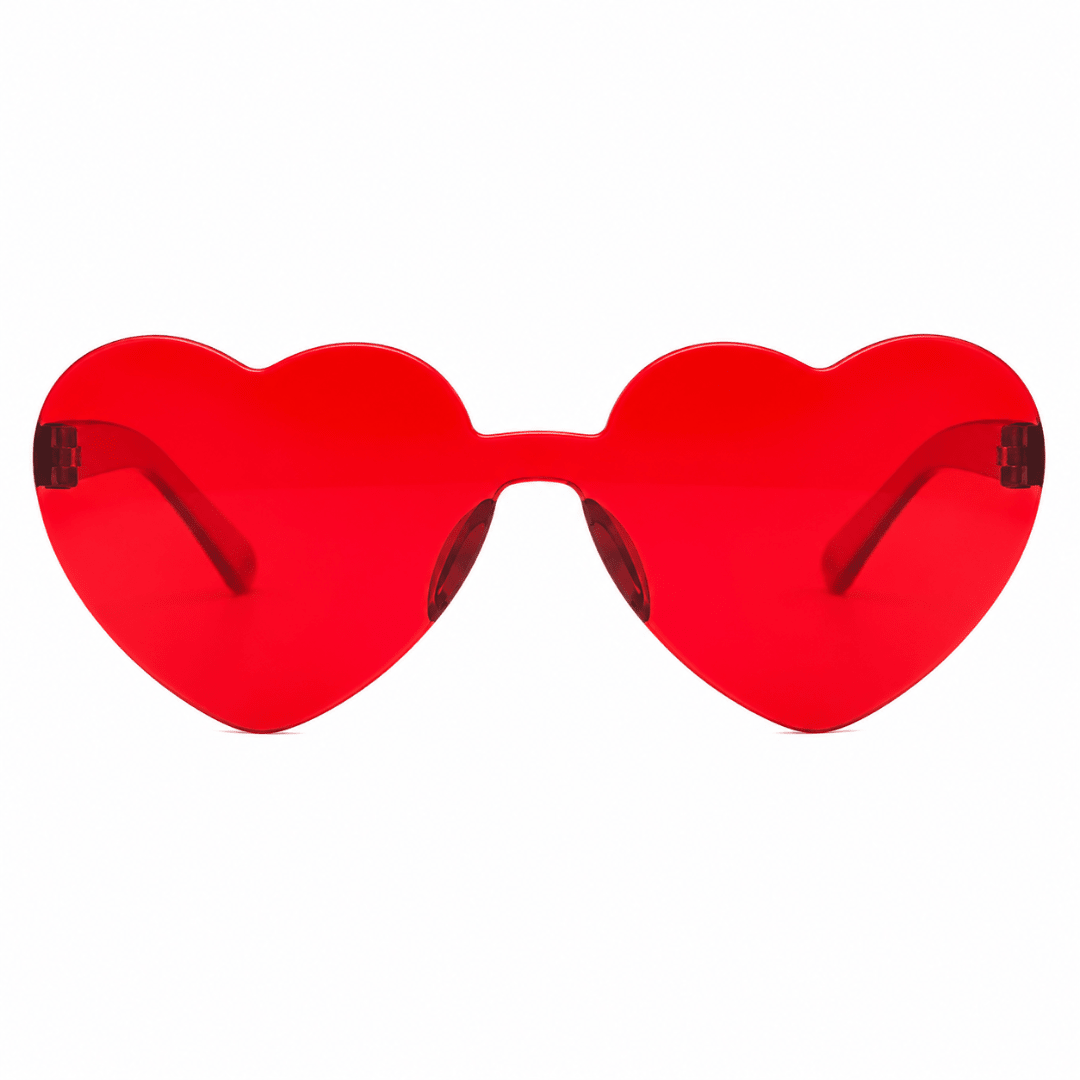 Sonnenbrille herzförmig Rot - TwentyFourParty