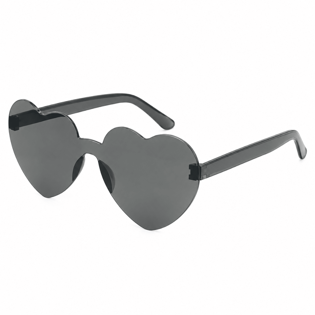 Sonnenbrille herzförmig Schwarz - TwentyFourParty