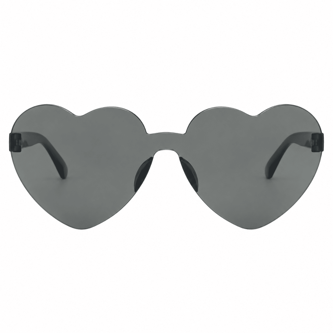 Sonnenbrille herzförmig Schwarz - TwentyFourParty