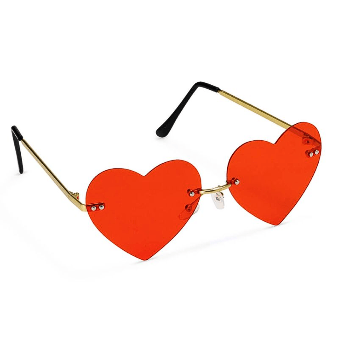 Sonnenbrille Herzform, Rot - TwentyFourParty