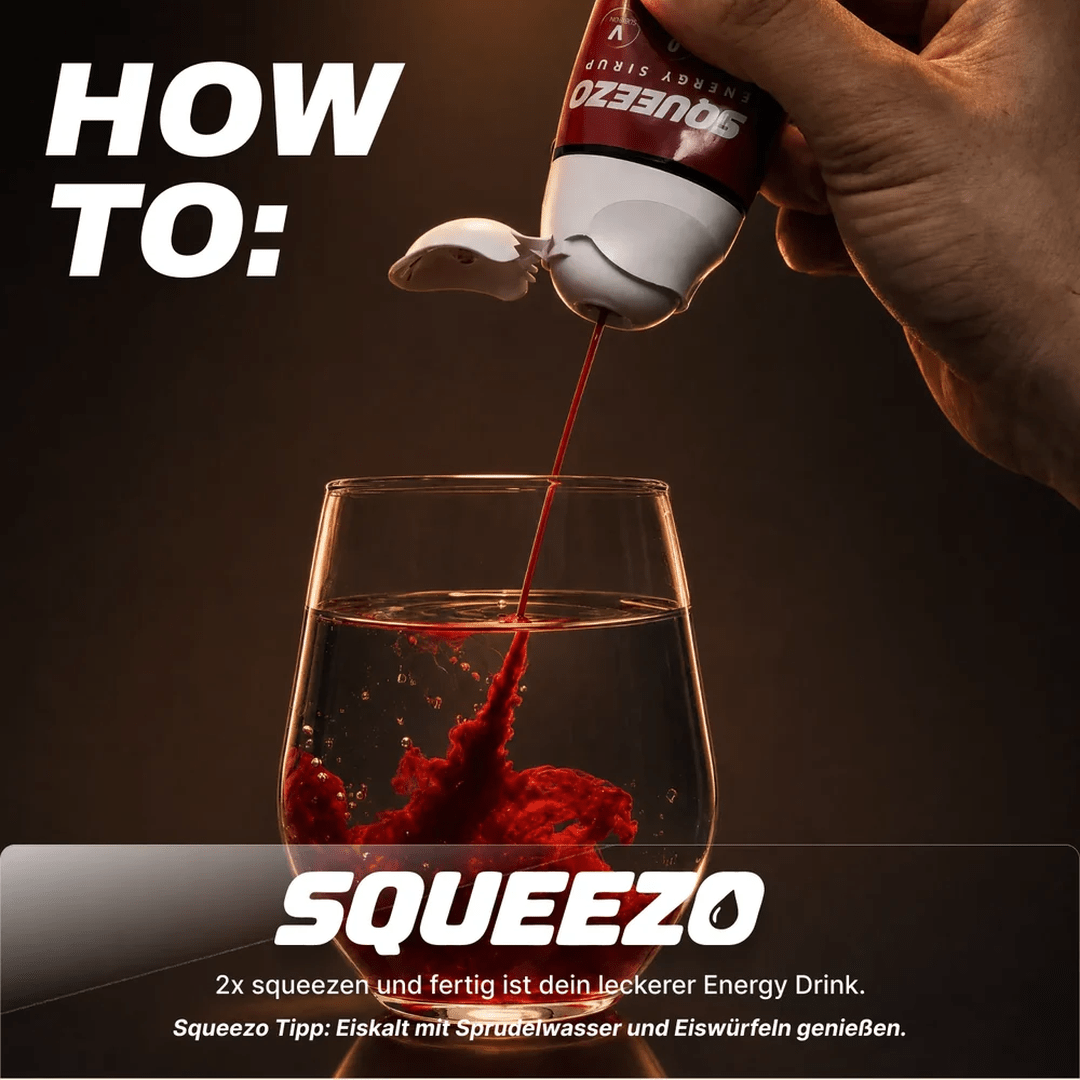 SQUEEZO Cherry Energy Sirup - TwentyFourParty