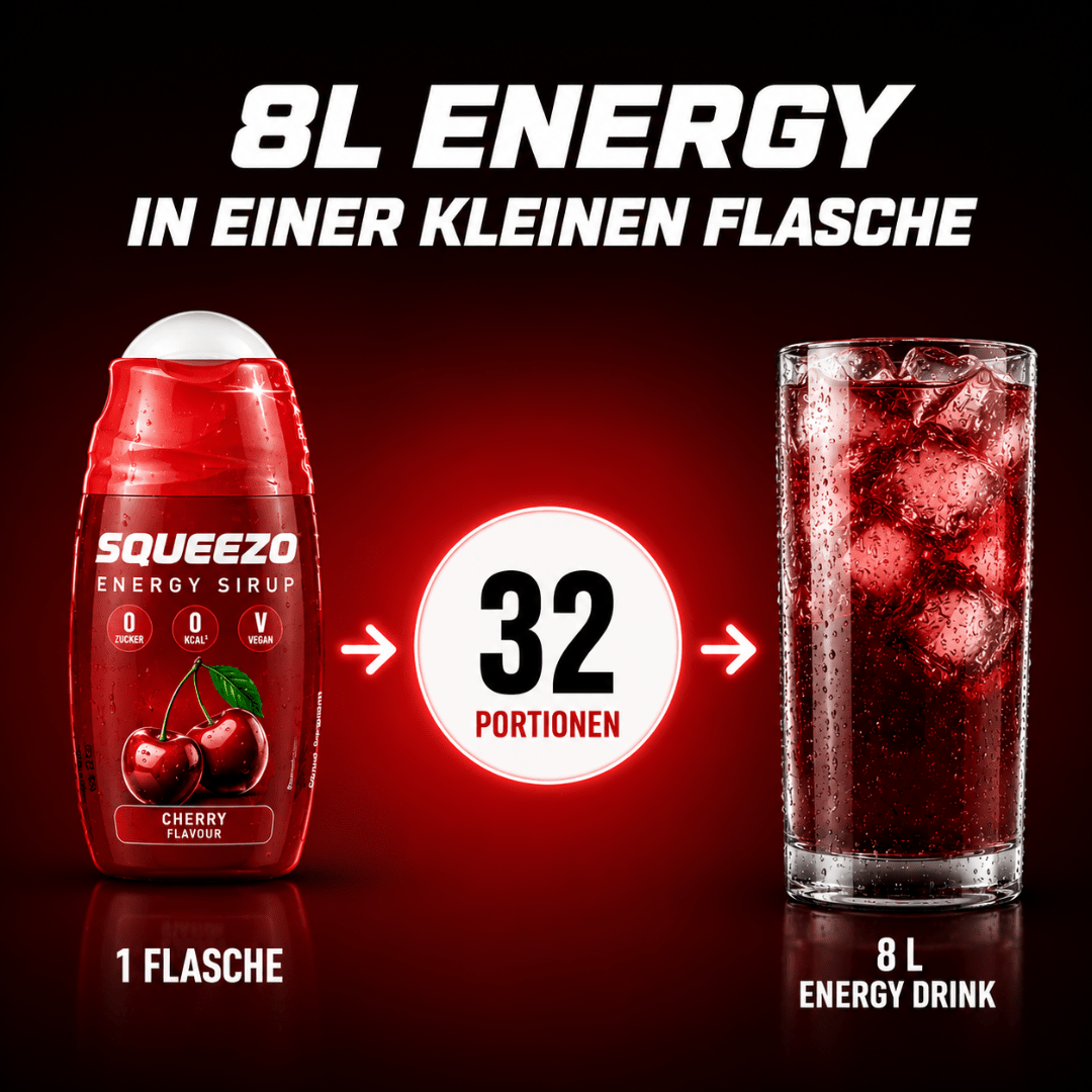 SQUEEZO Cherry Energy Sirup - TwentyFourParty