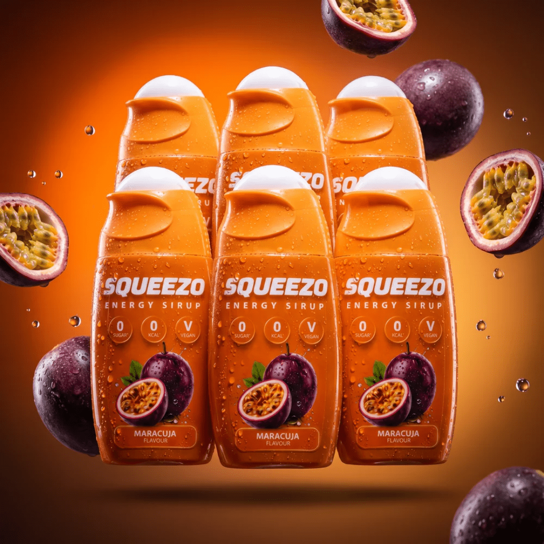 SQUEEZO Maracuja Energy Sirup - TwentyFourParty