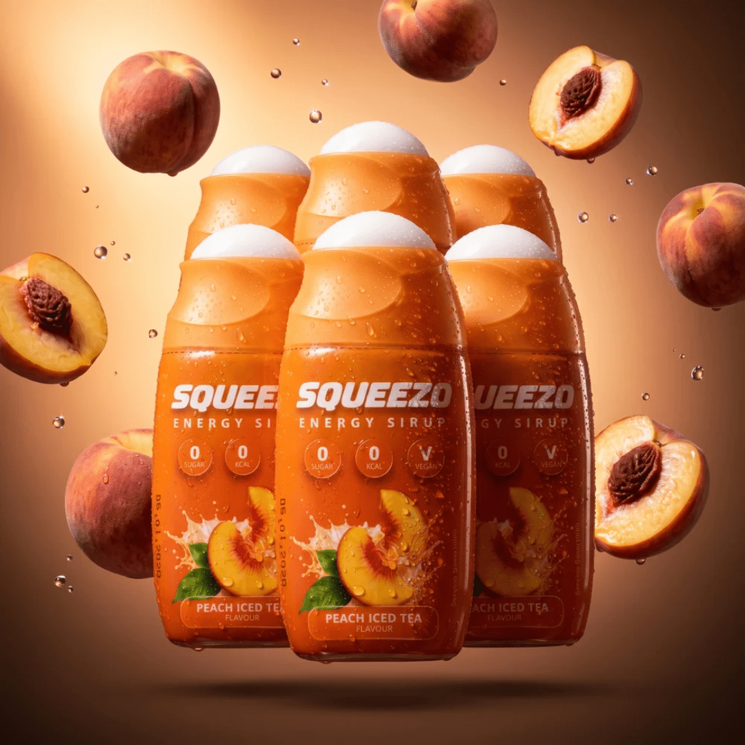 SQUEEZO Peach Iced Tea Energy Sirup - TwentyFourParty