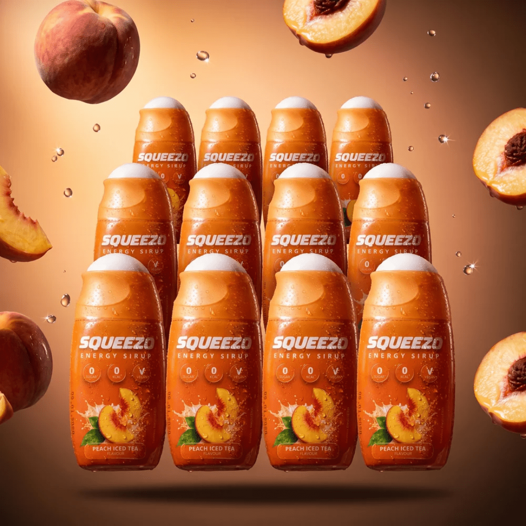 SQUEEZO Peach Iced Tea Energy Sirup - TwentyFourParty