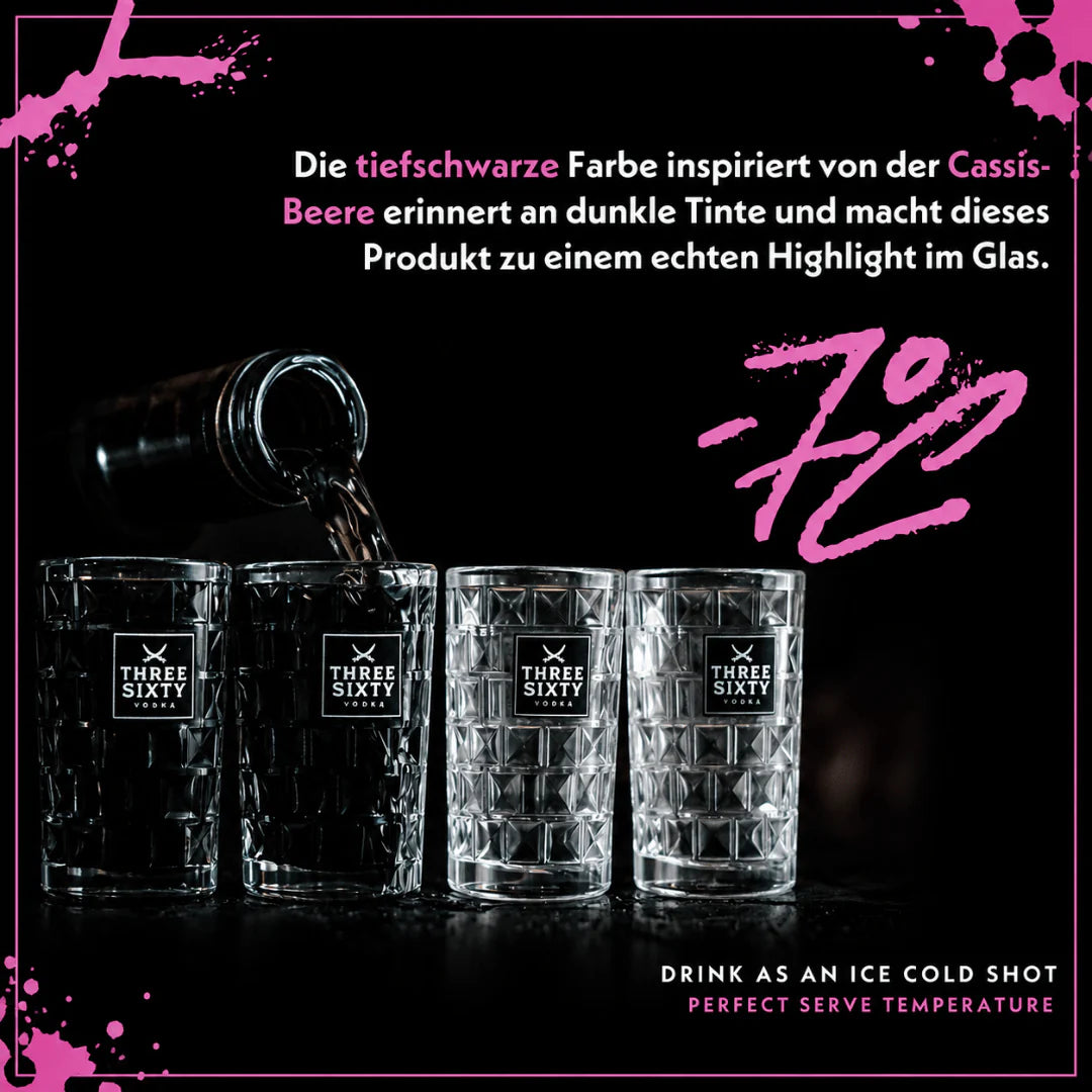 Three Sixty Vodka Fusion Bold Berry 700 ml – Cassis Shot 20 % Vol.
