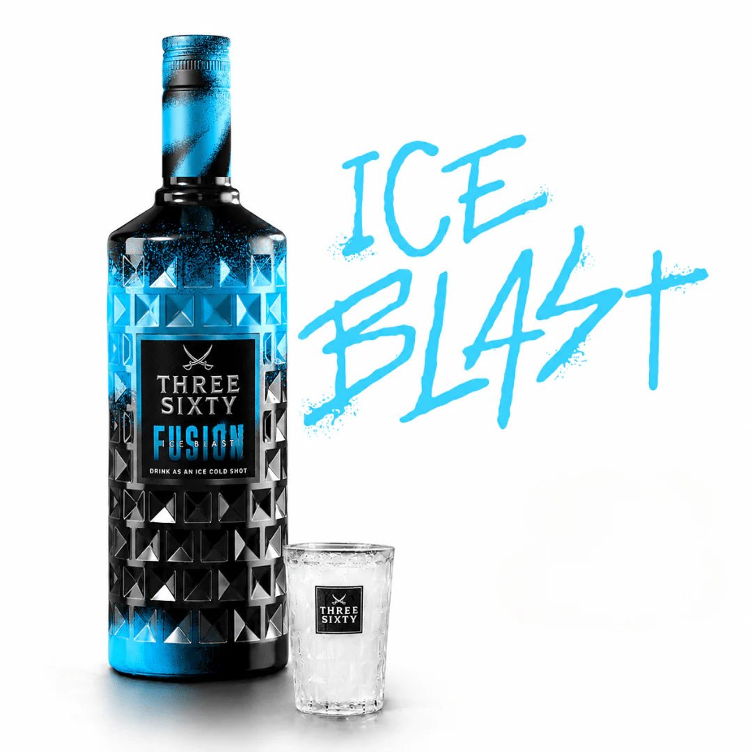 Three Sixty Vodka Fusion Ice Blast 700 ml – Menthol Shot 20 % Vol. - TwentyFourParty