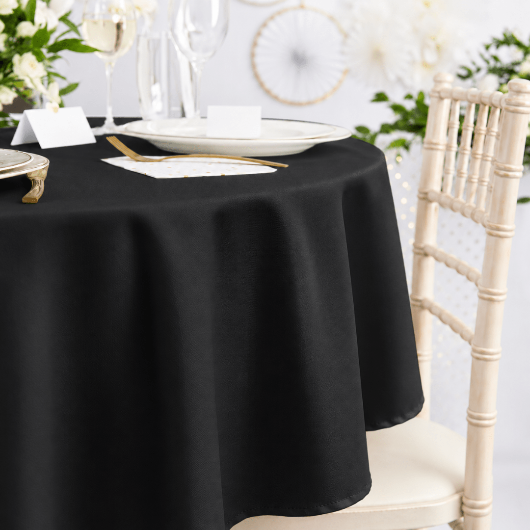 Tischdecke Schwarz Rund 230 cm - TwentyFourParty