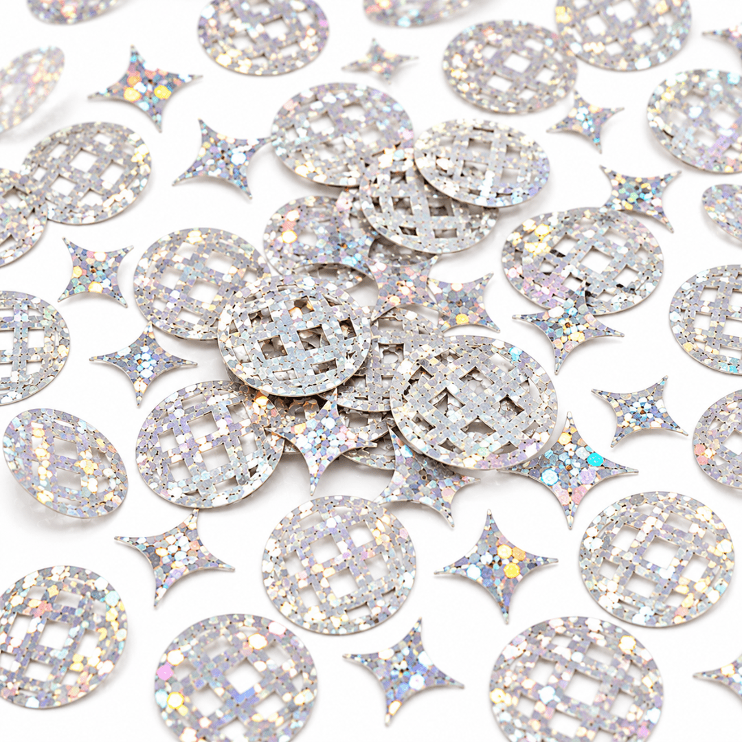 Tischkonfetti Disco Silber Holografisch - TwentyFourParty
