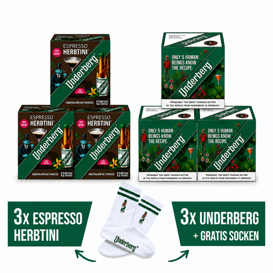 Underberg Party Pack – 72 Shots + Gratis Tennissocken - TwentyFourParty
