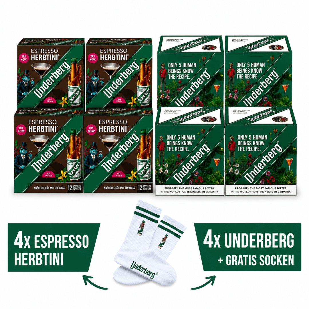 Underberg Party Pack – 96 Shots + Tennissocken - TwentyFourParty