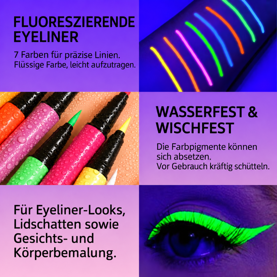 UV Neon Eyeliner 7er-Set - TwentyFourParty