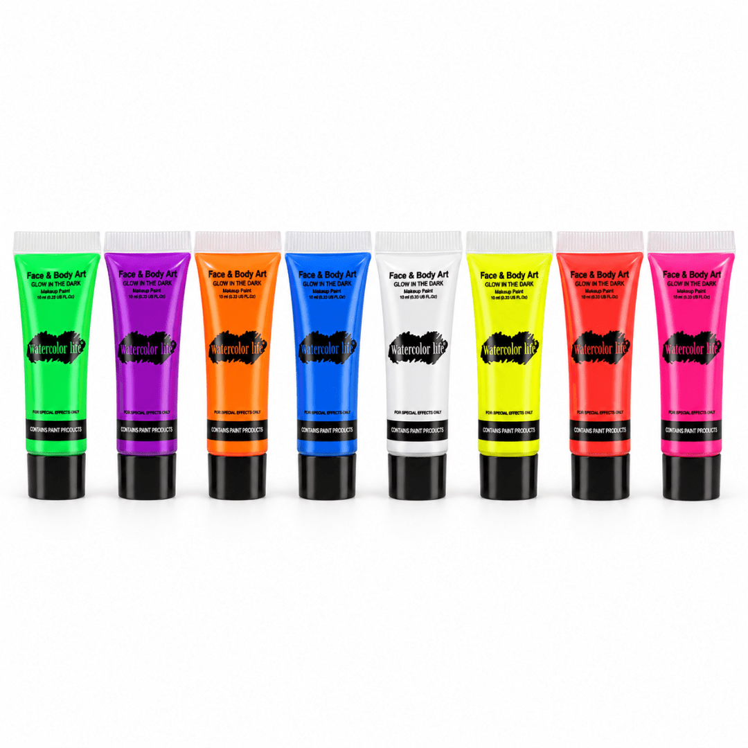 UV Neon Face & Body Paint Set – 8 Farben - TwentyFourParty