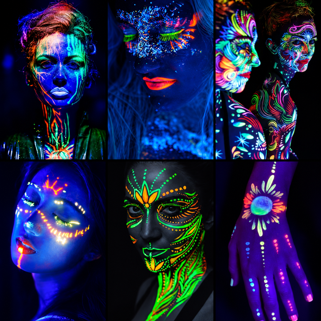 UV Neon Face & Body Paint Set – 8 Farben - TwentyFourParty