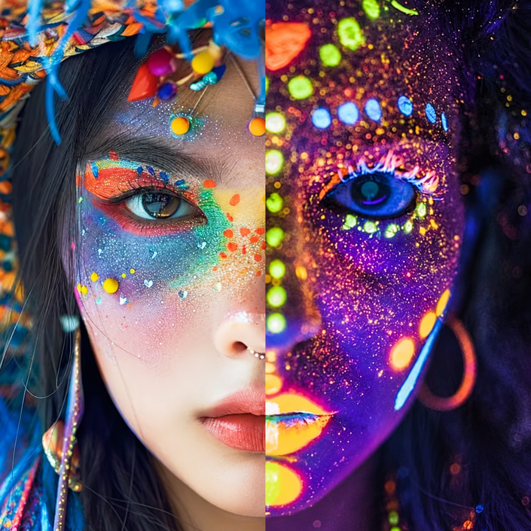 UV Neon Face & Body Paint Set – 8 Farben - TwentyFourParty