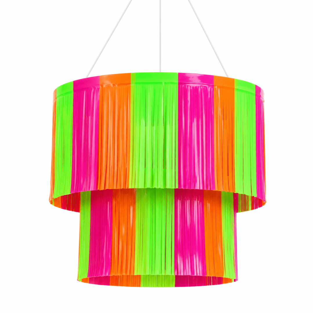 UV Neon Fransen Hängedeko 2er Set - TwentyFourParty