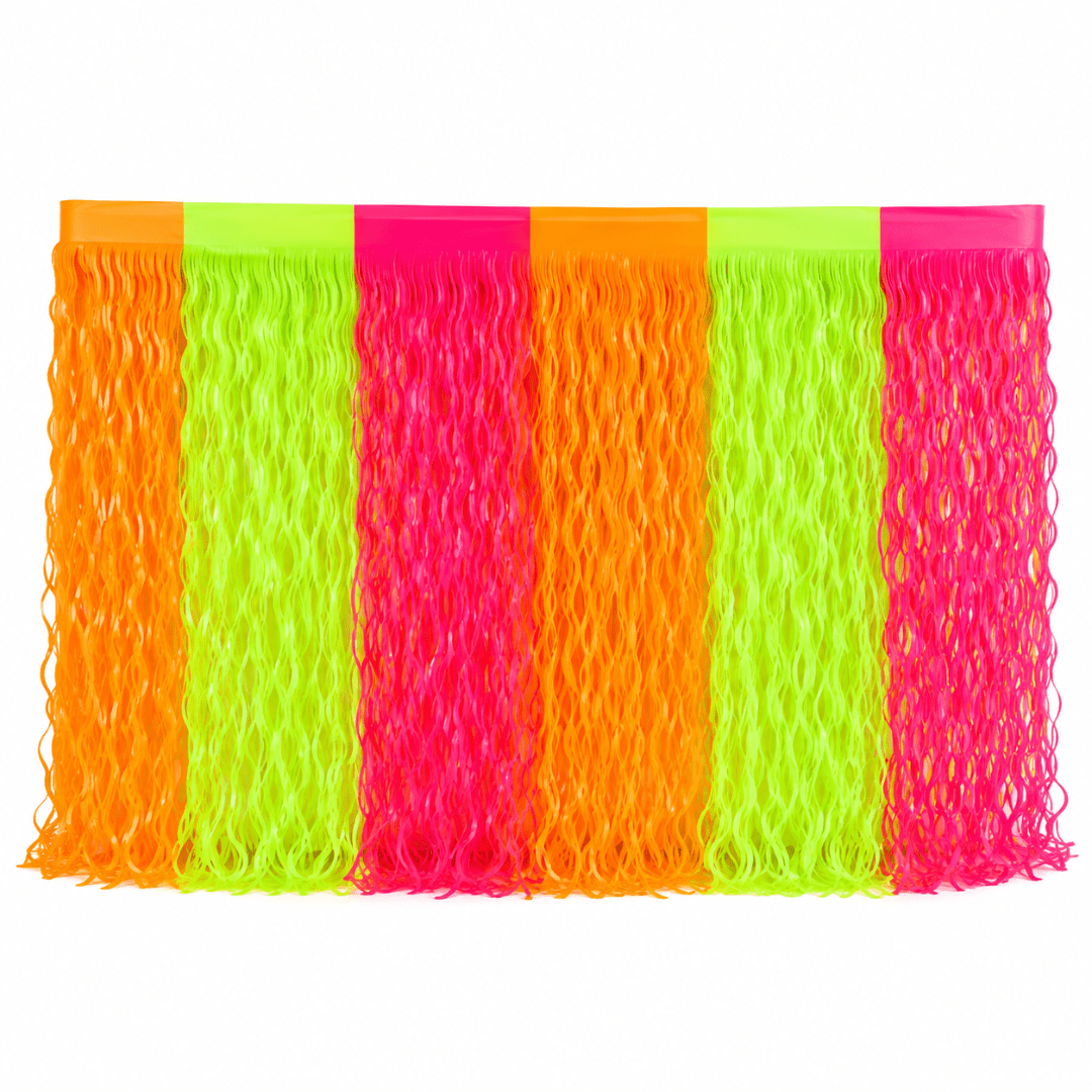 UV Neon Fransen Tischrock - TwentyFourParty
