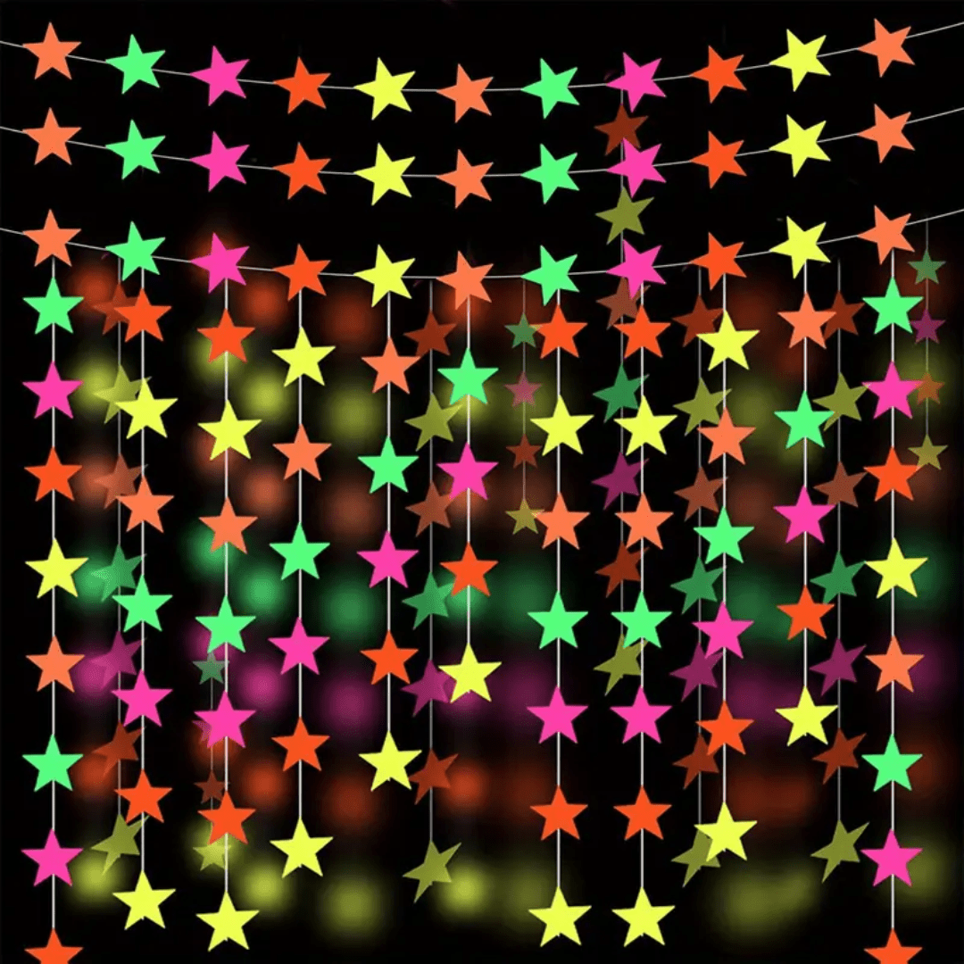 UV Neon Girlande Sterne - TwentyFourParty