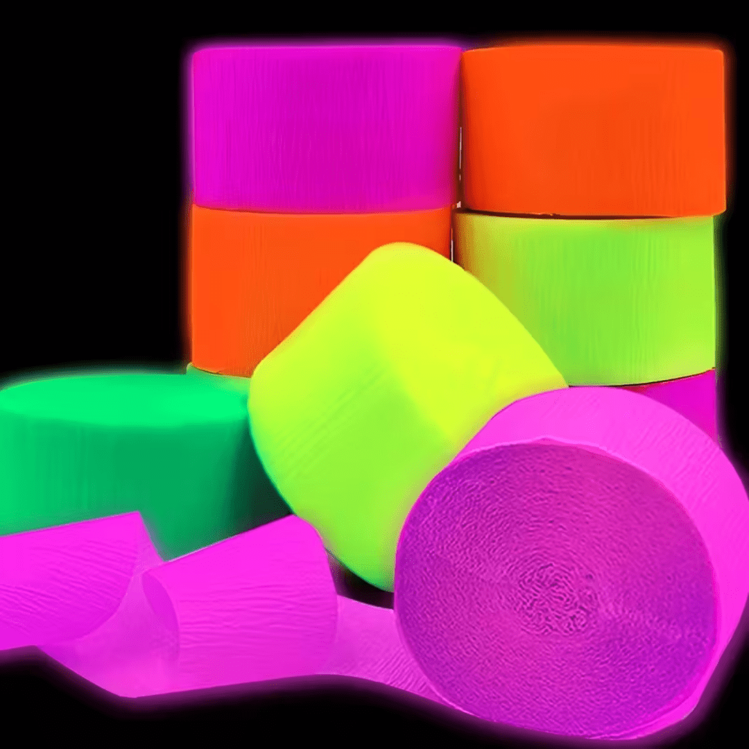 UV - Neon Krepppapier Girlande - TwentyFourParty