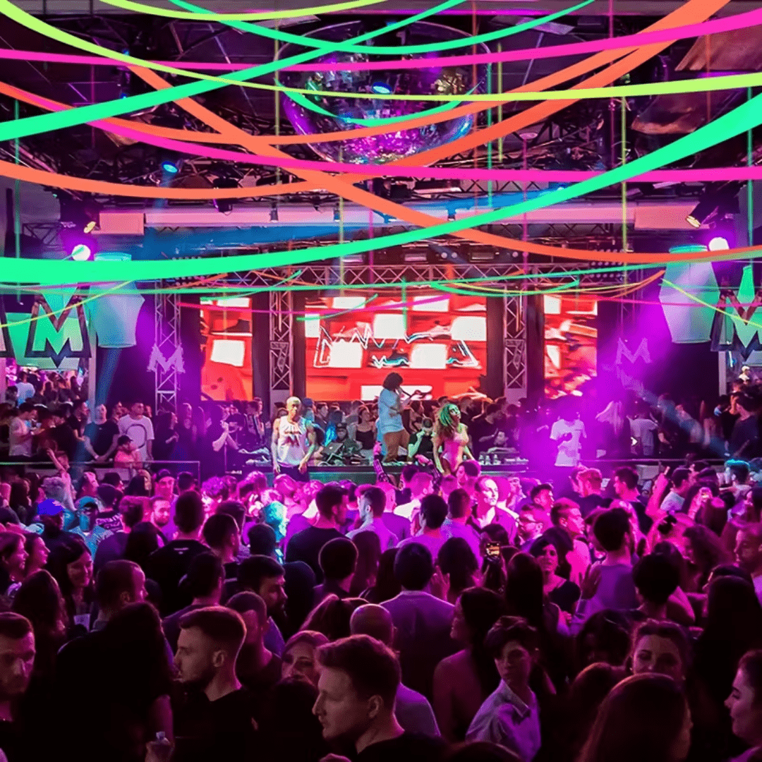 UV - Neon Krepppapier Girlande - TwentyFourParty