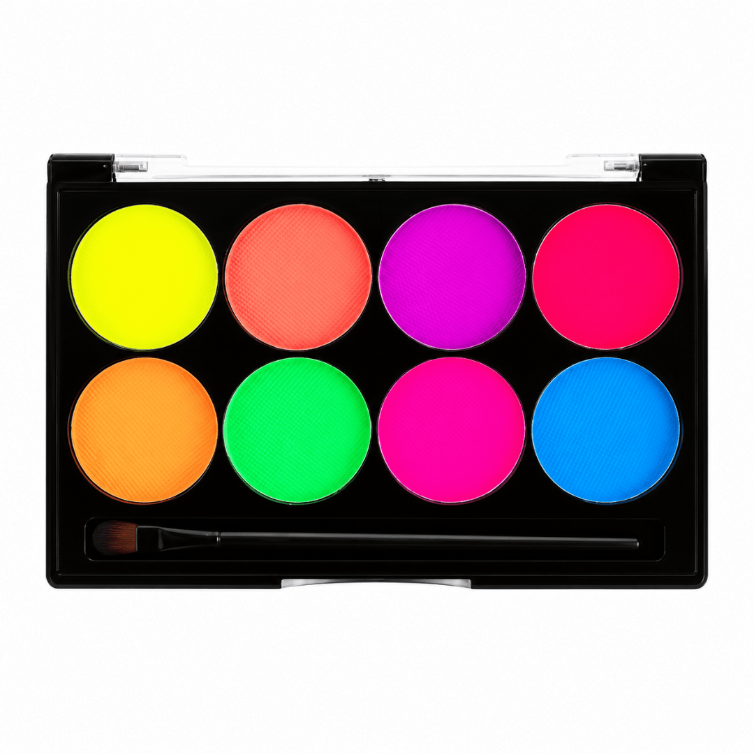 UV Neon Schminkpalette 8 Farben - TwentyFourParty