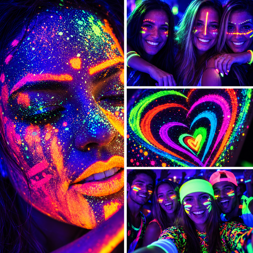 UV Neon Schminkpalette 8 Farben - TwentyFourParty