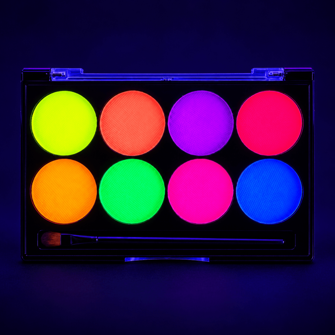 UV Neon Schminkpalette 8 Farben - TwentyFourParty