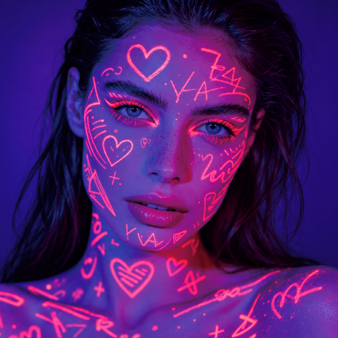 UV Neon Schminkstifte 8 Farben Set - TwentyFourParty