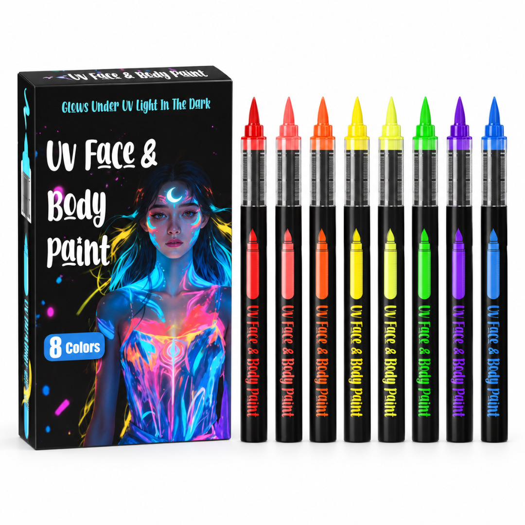 UV Neon Schminkstifte 8 Farben Set - TwentyFourParty