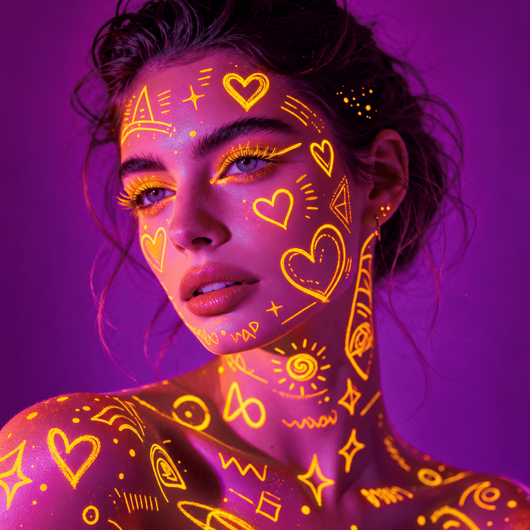UV Neon Schminkstifte 8 Farben Set - TwentyFourParty