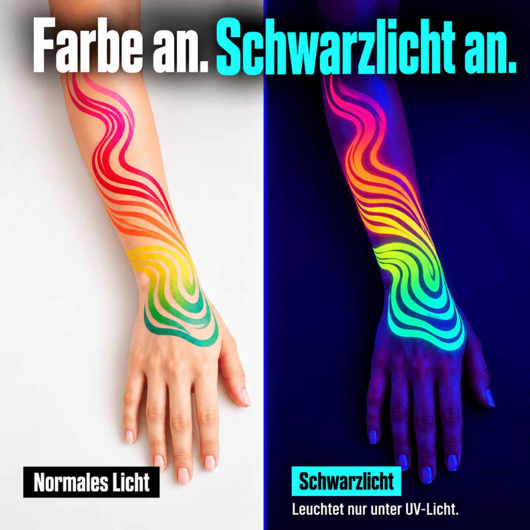 UV Neon Schminkstifte 8 Farben Set - TwentyFourParty