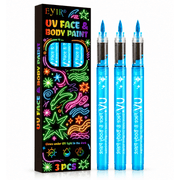 UV Neon Schminkstifte Blau 3er-Set - TwentyFourParty