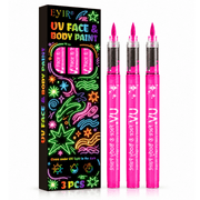 UV Neon Schminkstifte Pink 3er-Set - TwentyFourParty
