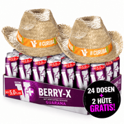Veltins V+ Berry-X 24 Dosen mit 2 Strohhüten Gratis - TwentyFourParty